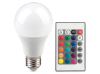 LED žárovka LED E27 A60 6W = 40W 470lm 3000K Teplá RGB 200° GOLDLUX (Polux) + Ovladač