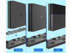 Nový model | HB-P06-3v1-B | Chladicí podložka pro PS4 / Slim / Pro | Dokovací stanice s HUB 3 USB