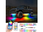 LED pásek pod auto | RGB NEON | Bluetooth konektivita s aplikací v telefonu | Délka popruhu: 90 cm x 2 a 120 cm x 2