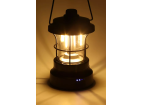 MY-880 | Kempingová LED lampa v retro stylu s funkcí powerbanky | Plynulé nastavení jasu a barev | 3000mAh, 20-260lm, 5-120h, IPX6 | Černá