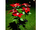 FLD-22-RED | Zahradní solární lampa LED Betlémská hvězda | 70 cm, 600 mAh