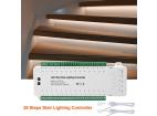 Smart LED ovladač TREP-03 12-24V 240W +2 PIR senzory pro jednobarevné osvětlení schodiště  3-28 schodů