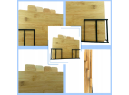 NFS-4v1 | Dřevěné, bambusové prkénko | Stojan na prkna | Sada servírovacích desek