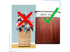 ZYL-100L-DABR | Hnědý koš na prádlo | Bambusový kontejner na hračky | Dřevěný koš na oblečení | Dvoukomorový koš na prádlo do koupelny