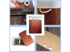 ZYL-100L-DABR | Hnědý koš na prádlo | Bambusový kontejner na hračky | Dřevěný koš na oblečení | Dvoukomorový koš na prádlo do koupelny