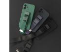 Lanové pouzdro gelové pouzdro se šňůrkou řetízek taška šňůrka iPhone 11 Pro tmavě zelená