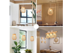 Ručně vyráběná závěsná bambusová lampa | BOHO | Čínský lustr