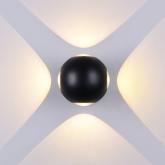 LED Wall Light kruhové 4 Diods Černá Body 4W Teplá bílá