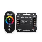 RGB kontroler pro LED pásky 216W 18A, dotykové dálkové RF ovládání