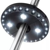 LY-G003 | Lampa na zahradní deštník ⌀22-45mm | 28 LED, 3 režimy svícení, 4x AA napájení