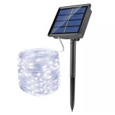 FLD-100LED-WC | Solární girlanda, zahradní lampa | 100 LED, 10m | studená bílá