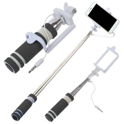Z-08 | Teleskopická telefonická selfie tyč s jack kabelem pro dálkové ovládání spouště