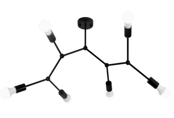 CLASSIC METAL LOFT SUFFIT LAMP APP737-6C černá