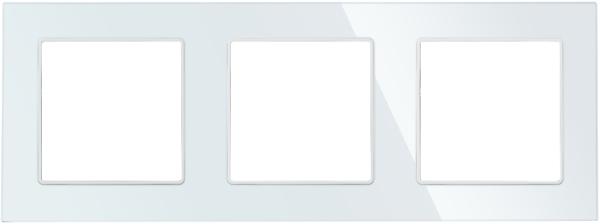SC80-3 | Trojitý rámeček pro vložky F60 | Bílé tvrzené sklo