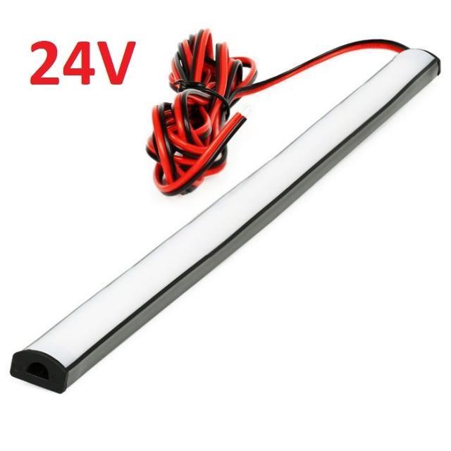 LED21 SADA 24V TIR elastický gumový profil s LED páskem SMD2835 Studená bílá, 25cm