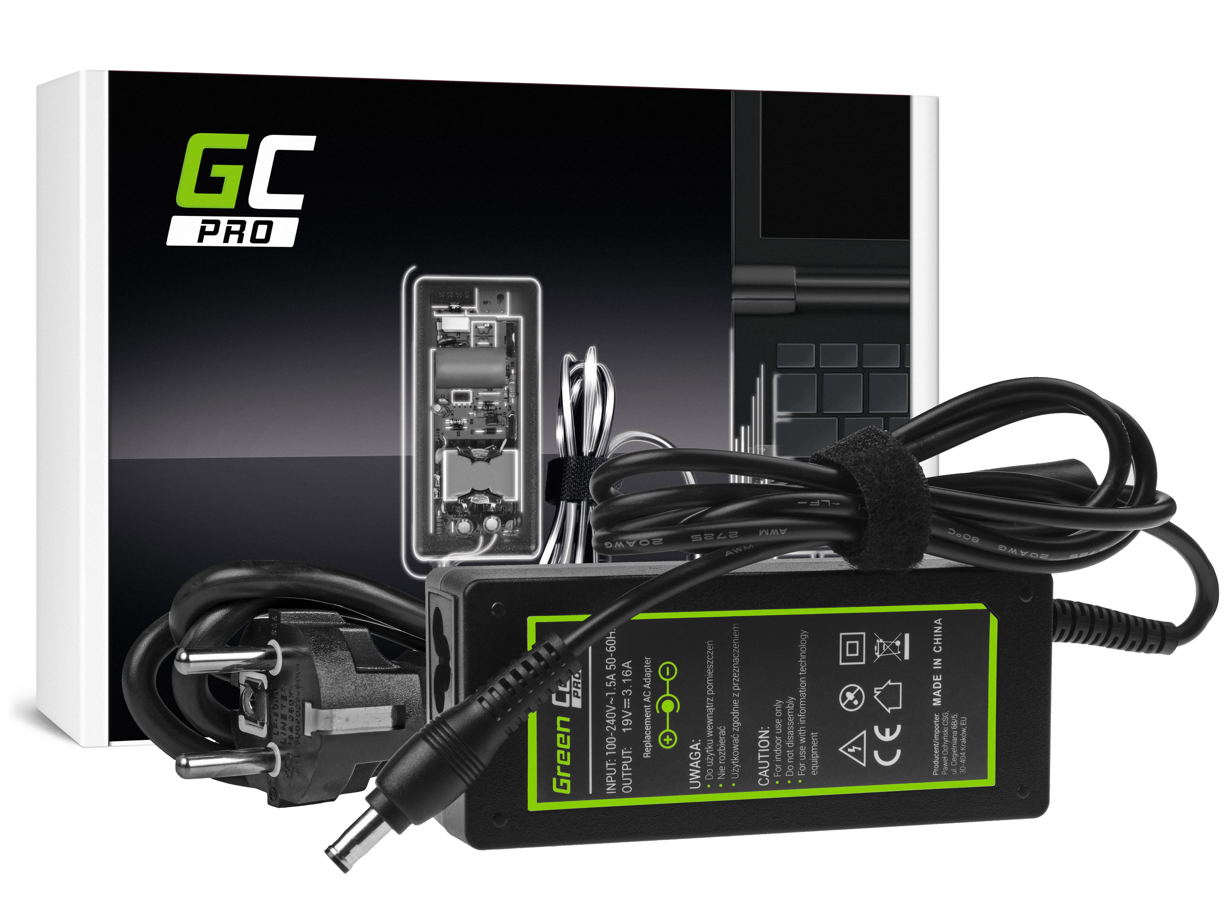 Green Cell PRO nabíječka / AC Adapter 19V 3.16A 60W pro Samsung R519 R719 RV510 NP270E5E NP275E5E NP300E5A NP300E5E NP300E5C AD20P