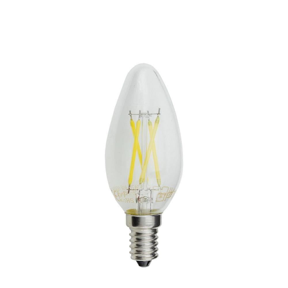 Optonica LED Filament Candle Žárovka C35 E14 4W Studená bílá