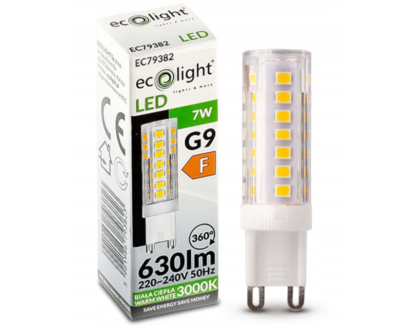Berge LED žárovka - G9 - 7W - studená bílá