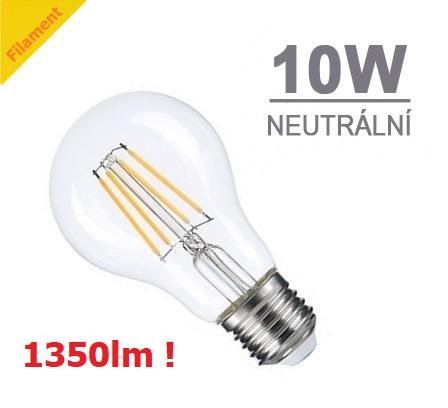 Optonica LED žárovka 10W 4xCOS Filament E27 1350lm NEUTRÁLNÍ BÍLÁ