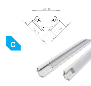 LEDLabs Hliníkový profil LUMINES C 3m pro LED pásky, lakovaný bílý