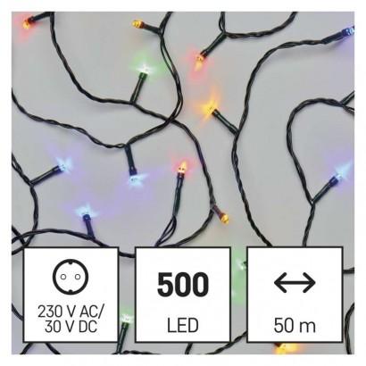 Emos LED vánoční řetěz, 50 m, venkovní i vnitřní, multicolor, časovač D4AM06