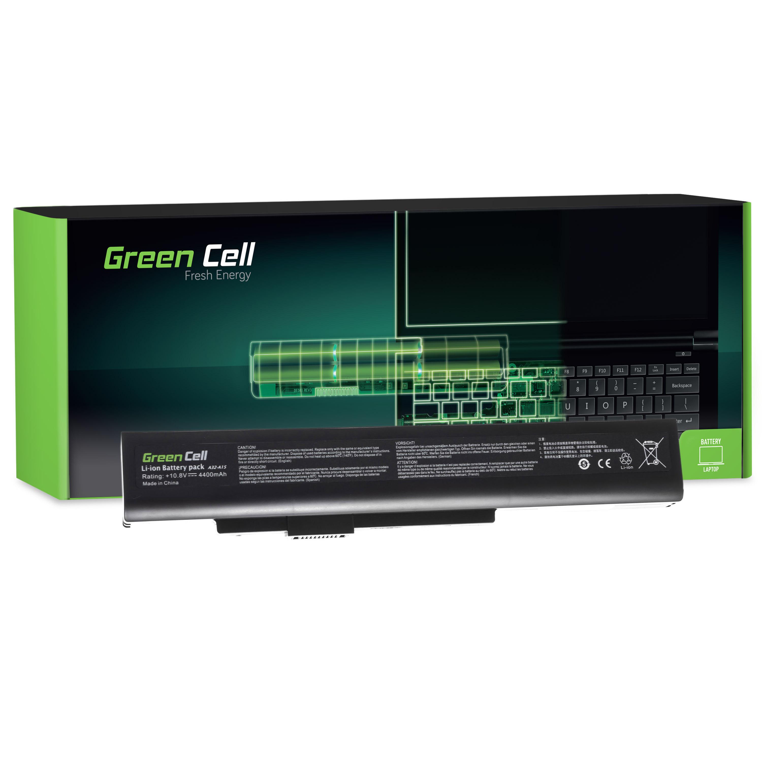 Green Cell Baterie A32-A15 pro MSI CR640 CX640, Medion Akoya E6221 E7220 E7222 P6634 P6815, Fujitsu LifeBook N532 NH532 MS03
