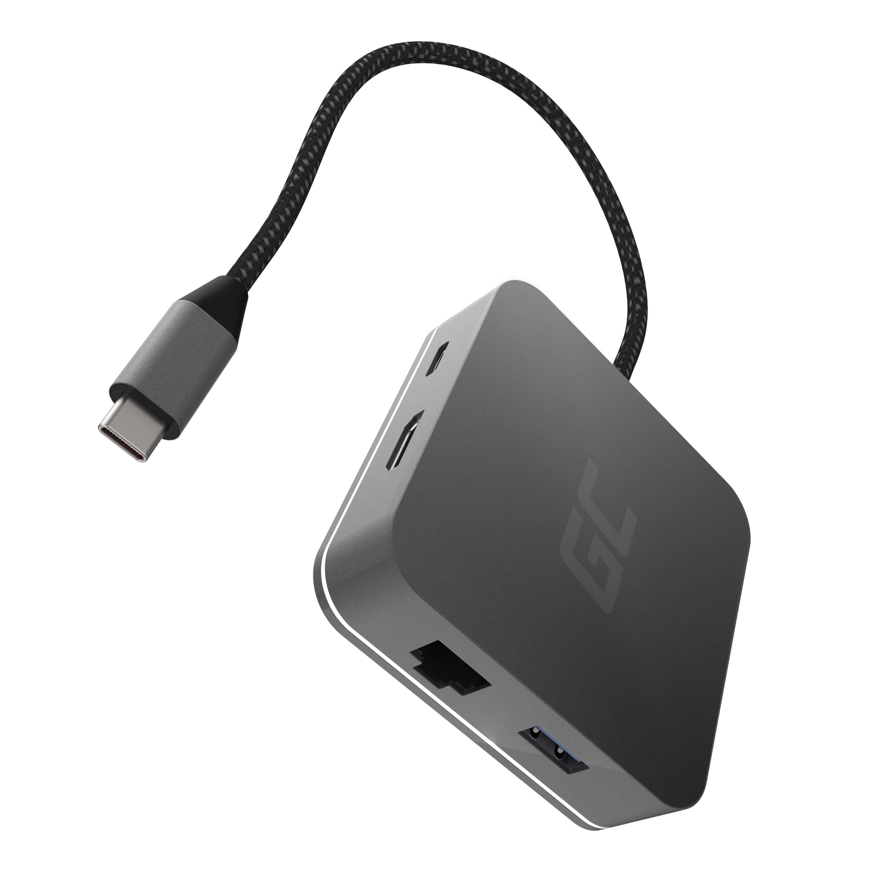 Green Cell HUB USB-C HDMI - 7 ports pro MacBook Pro, Dell XPS, Lenovo X1 Carbon a AK61