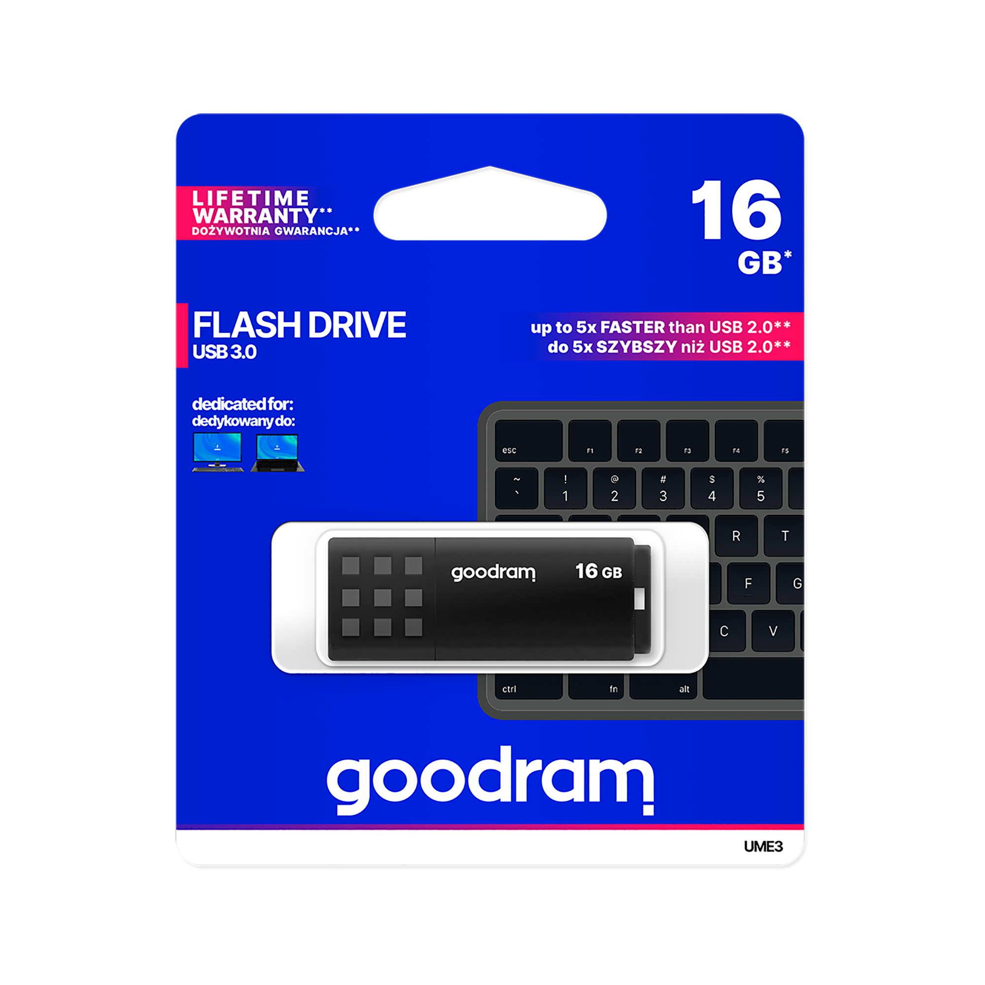 Flash disk Goodram USB 3.0 16GB černý
