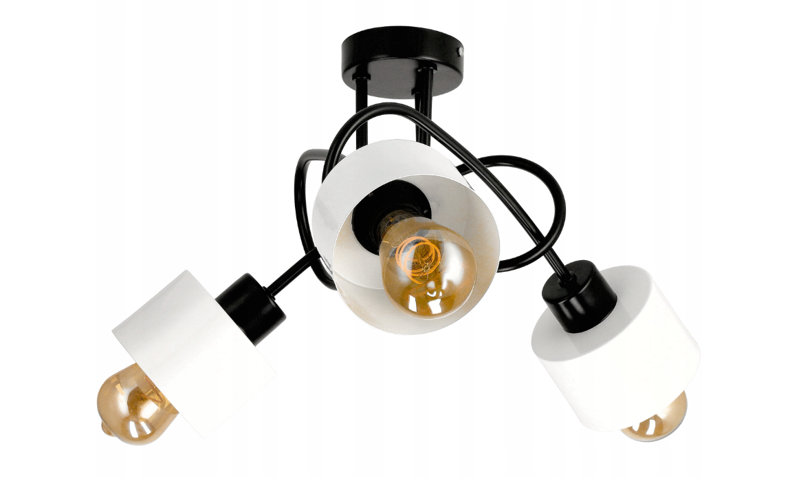 Berge LED závěsná lampa LOFT - 3xE27 - CUBE WHITE LK0002-3XKB003