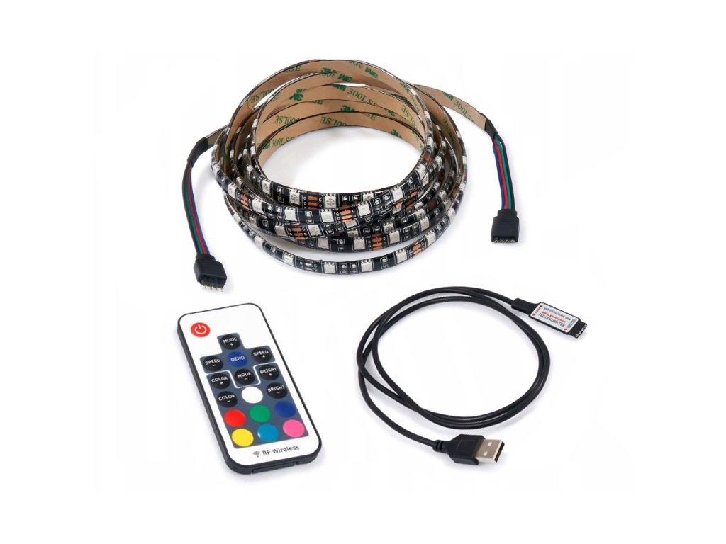Berge LED pásek za TV - 5V - 5m - 60LED/m - 72W - IP20 - RGB - dálkové ovládání