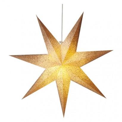 Emos Vánoční hvězda papírová závěsné se zlatými třpytkami na okrajích, bílá, 60 cm, vnitřní DCAZ07