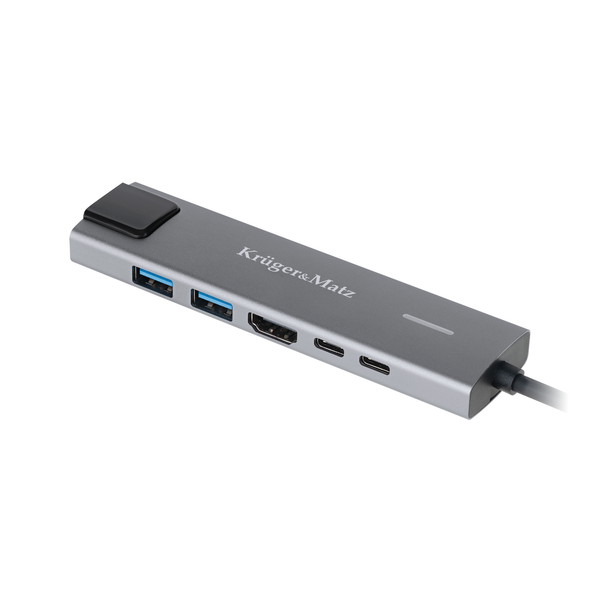 Krüger&Matz Adaptér (HUB) USB typu C na HDMI/2x USB3.0/2x USB typu C/RJ45