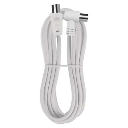 Emos Anténní koaxiální kabel stíněný 2,5m – úhlová vidlice S30210