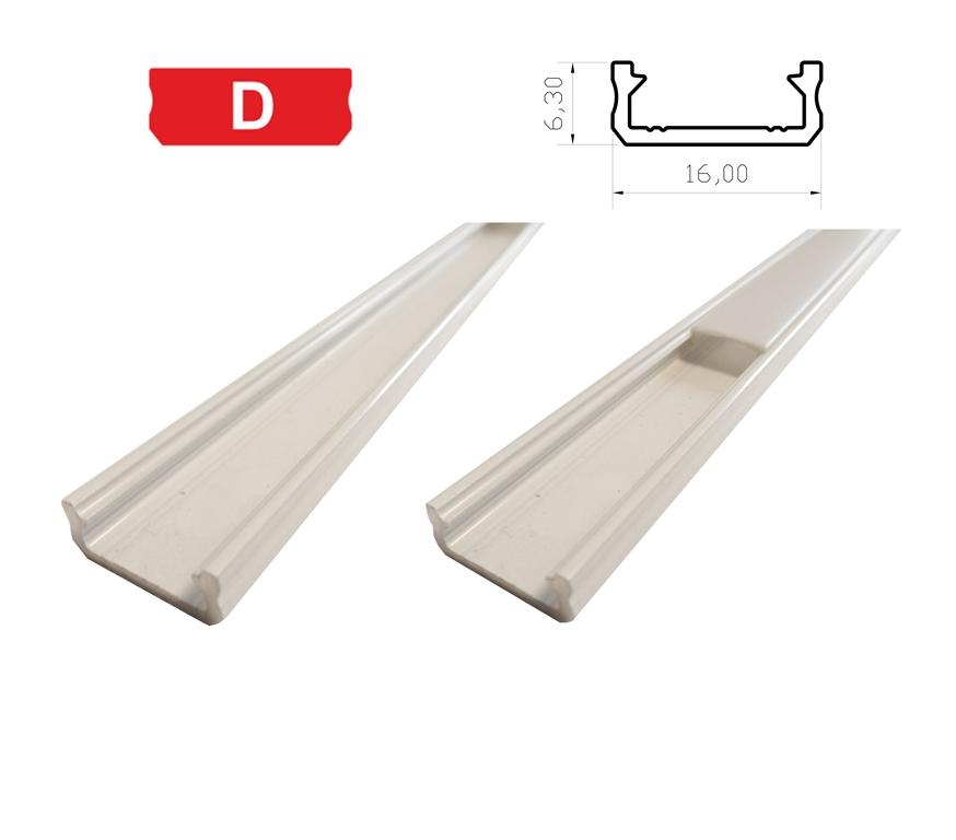 LEDLabs Hliníkový profil LUMINES D 1m pro LED pásky, bílý lakovaný