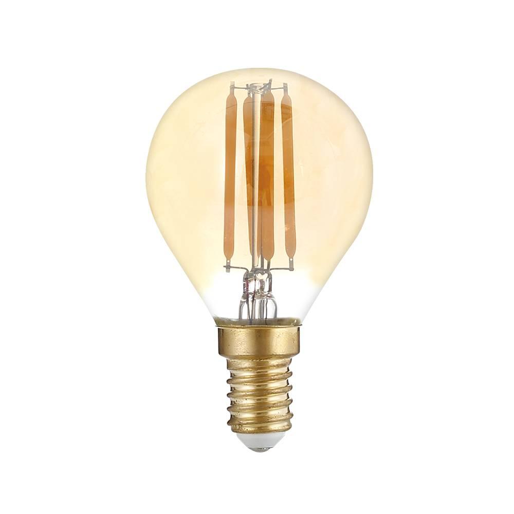 Optonica LED Žárovka Filament G45 E14 Golden Glass Stmívatelná 4W Teplá bílá