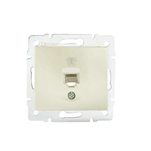 Kanlux 24987 DOMO Telefonní zásuvka (RJ11) - perleťově bílá
