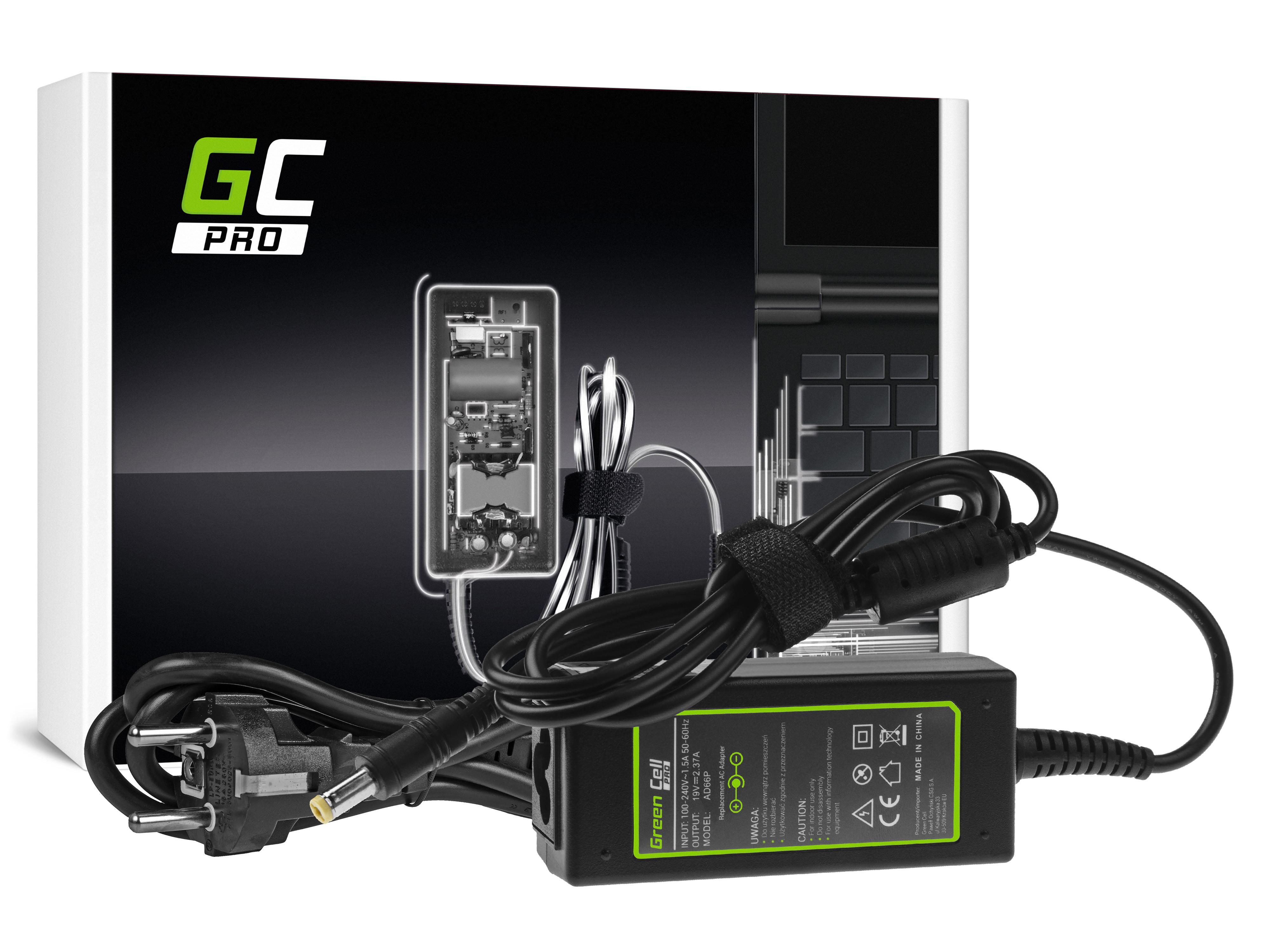 Green Cell PRO nabíječka / AC Adapter 19V 2.37A 45W pro Acer Aspire E5-511 E5-521 E5-573 E5-573G ES1-131 ES1-512 ES1-531 V5-171 AD66P