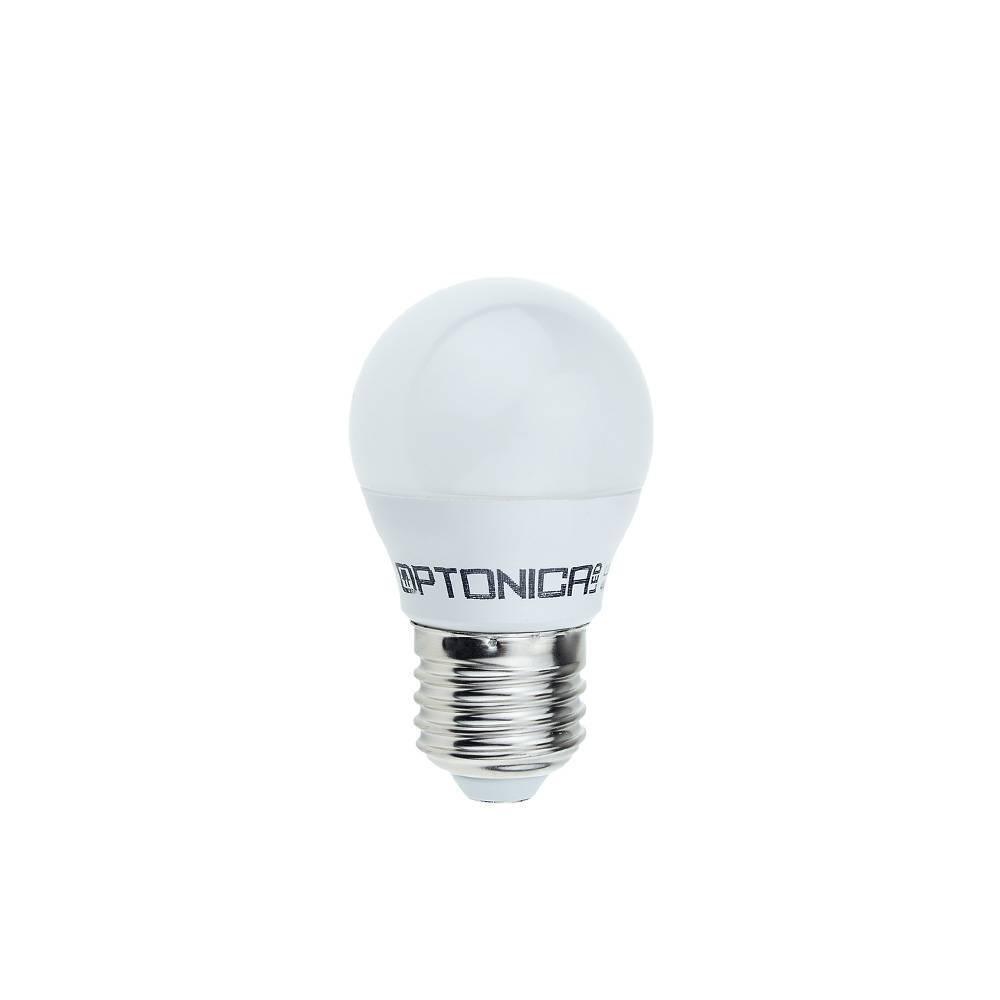 Optonica LED Plastic Žárovka G45 E27 5 Let Záruka 6W Studená bílá