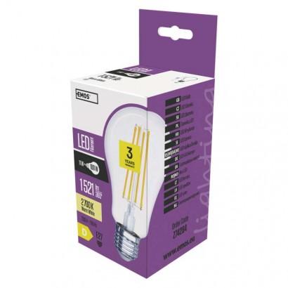 Emos LED žárovka Filament A67 / E27 / 11 W (100 W) / 1 521 lm / teplá bílá Z74284