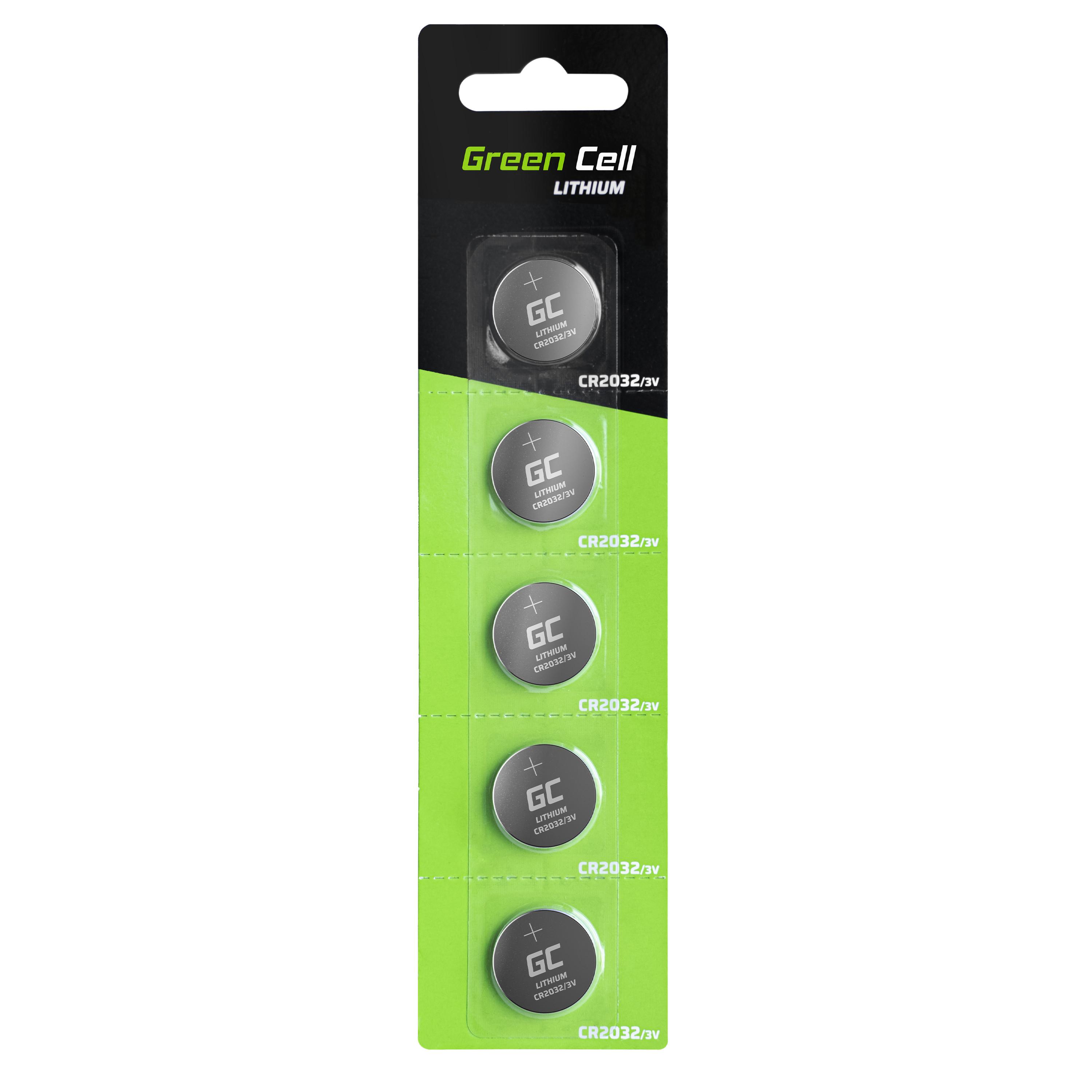 Green Cell Blister 10x Lithium Baterie CR2032 3V 220mAh Button XCR01