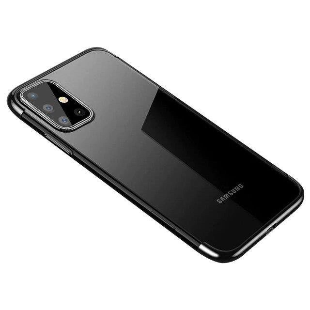 Hurtel Čiré barevné pouzdro gelové pouzdro s kovovým rámečkem Samsung Galaxy A72 4G černé