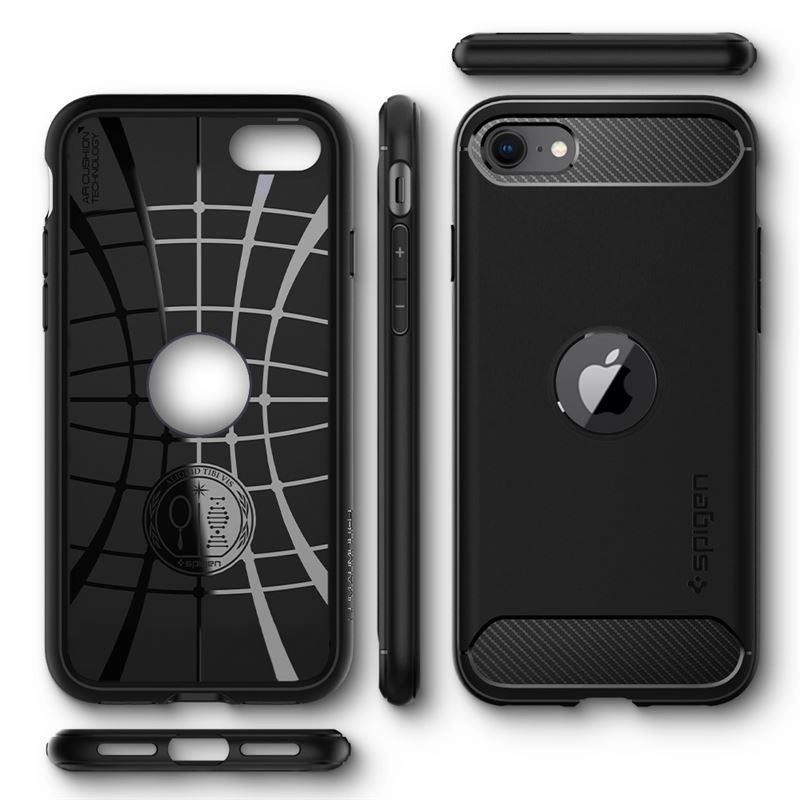 Spigen Rugged Armor pouzdro pro iPhone SE 2020 / 2022 - černé