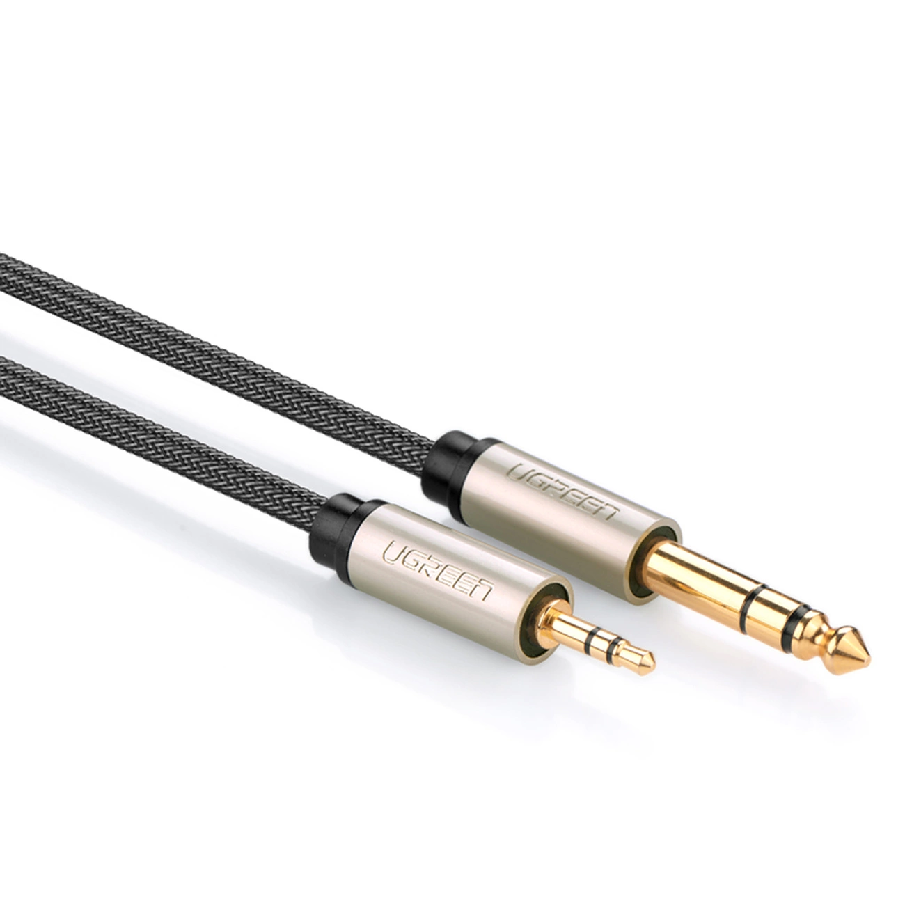 Ugreen audio kabel TRS mini jack 3,5 mm - jack 6,35 mm 1 m šedý
