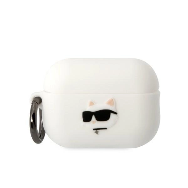 Karl Lagerfeld Silikonové pouzdro Choupette Head 3D pro AirPods Pro 2 - bílé