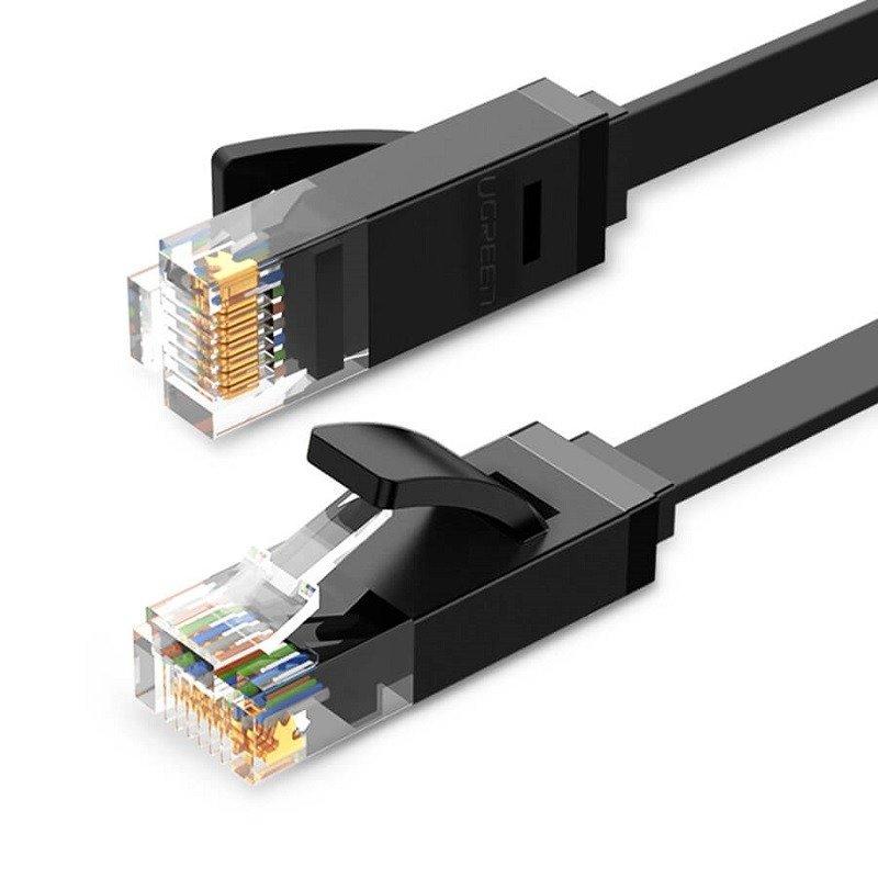UGREEN Plochý kabel Ethernet RJ45, Cat.6, UTP, 3 m (černý)