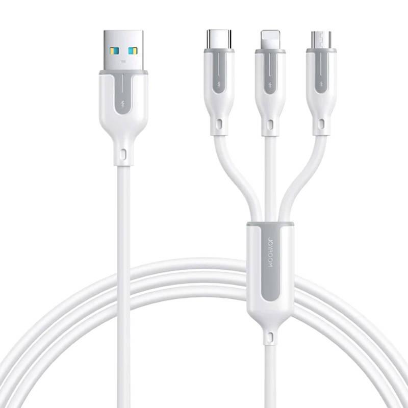 Kabel USB Joyroom S-1T3018A15, 3 v 1, 3,5 A/kabel 1,2 m (bílý)