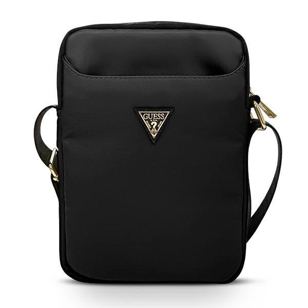Nylonová taška Guess Triangle Logo pro 10" tablet - černá