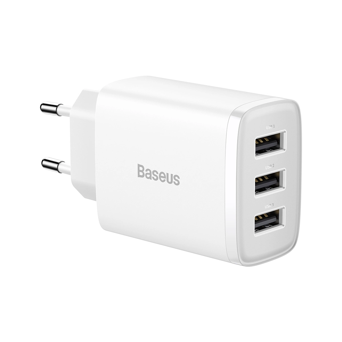 Baseus Kompaktní síťová nabíječka 3x USB 17W bílá (CCXJ020102)