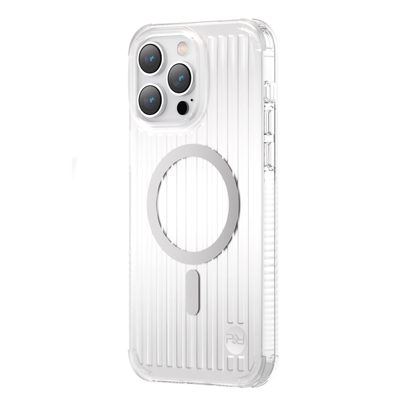 Kingxbar PQY Go Out Series magnetické pouzdro iPhone 14 Pro MagSafe stříbrné