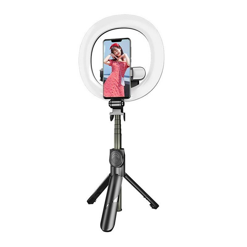 Selfie tyč/stojan Puluz s dvojitým LED osvětlením